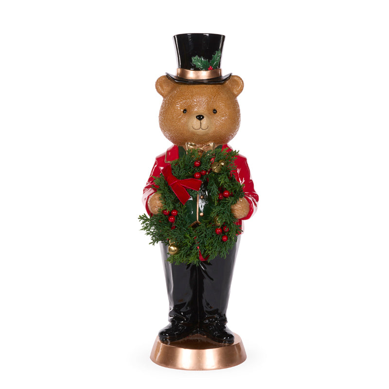 Tailored Teddy Bear With Wreath - Arriving in Store October