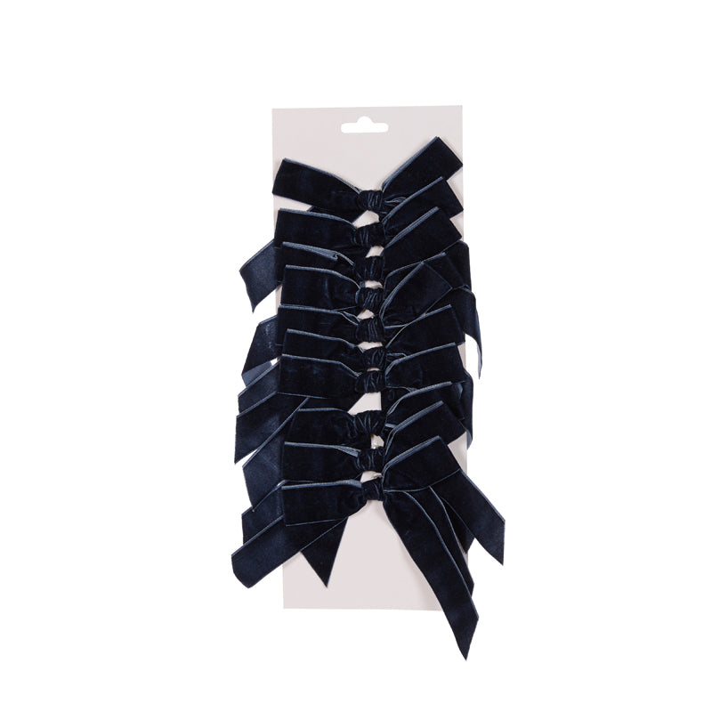 Navy Velvet Bows 5cm Set/10 - Arriving in Store October