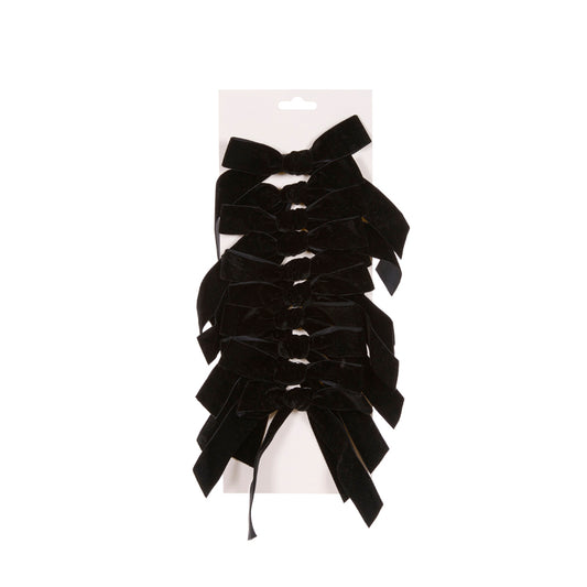 Black Velvet Bows 5cm Set/10 - Arriving in Store October