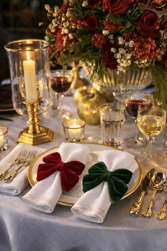 Velvet Bow Festive Napkin Ring - Arriving in Store September