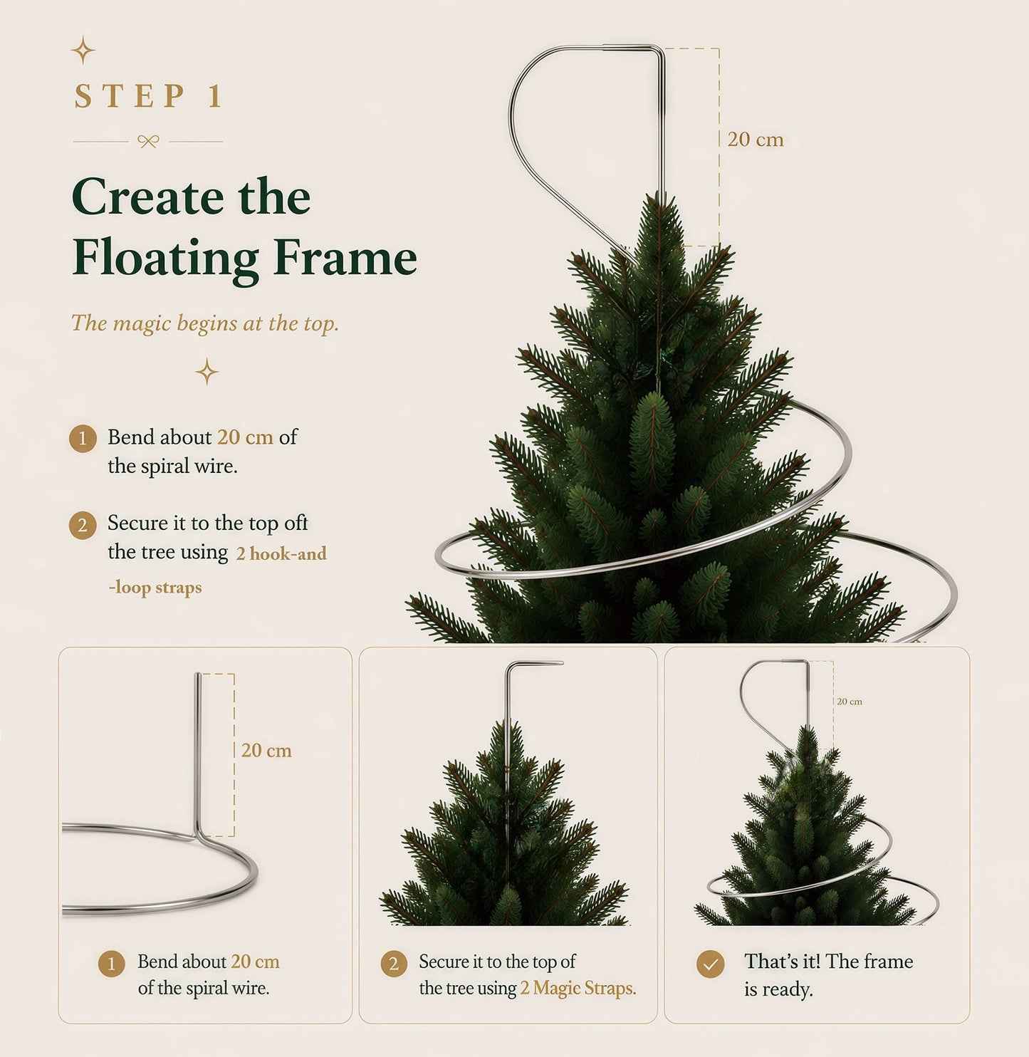 Floating Icicle Spiral Tree Light Set - Arriving in Store October