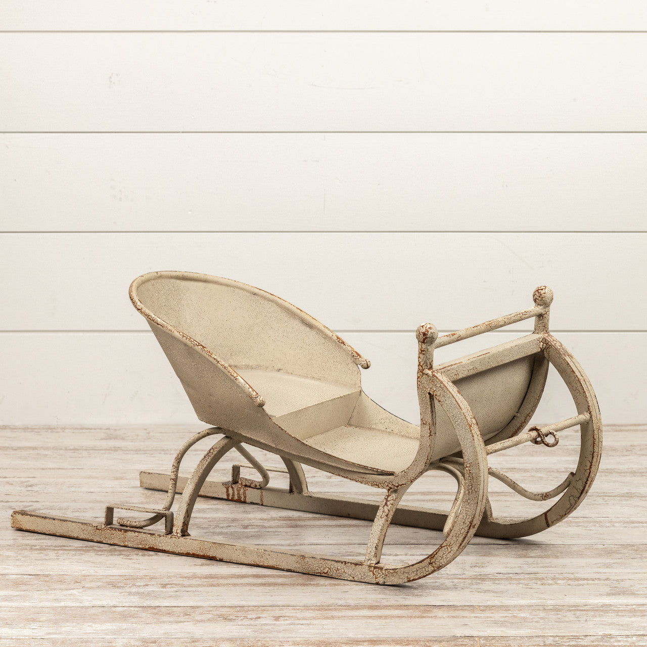 33.5" DISTRESSED METAL SLEIGH