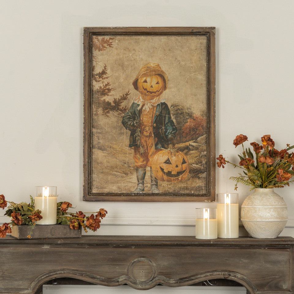 Framed Pumpkin Boy Print - Arriving in Store September
