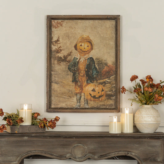 Framed Pumpkin Boy Print - Arriving in Store September
