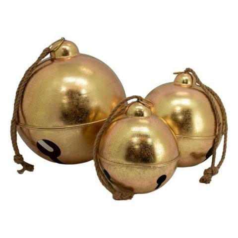 Gold Set of 3 Bells - October Drop