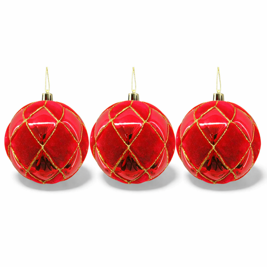 Red Harlequin Ornament Set of 3 - Arriving in Store October 2026