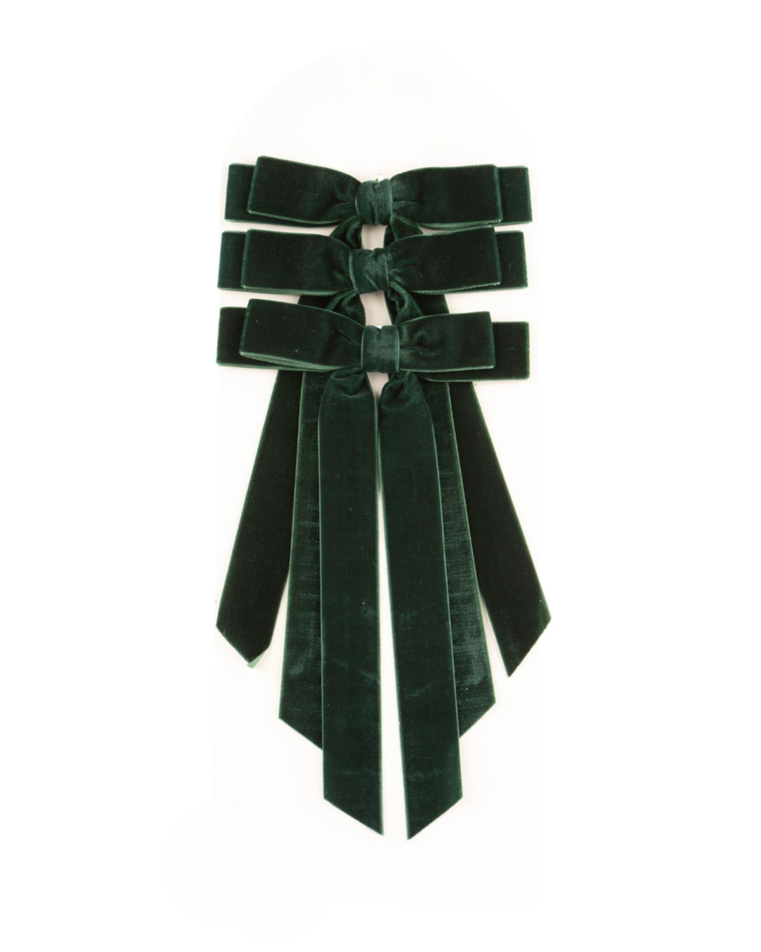 Forest Green Double Bow (Set of 3) - 23cm - Arriving in Store October 2026