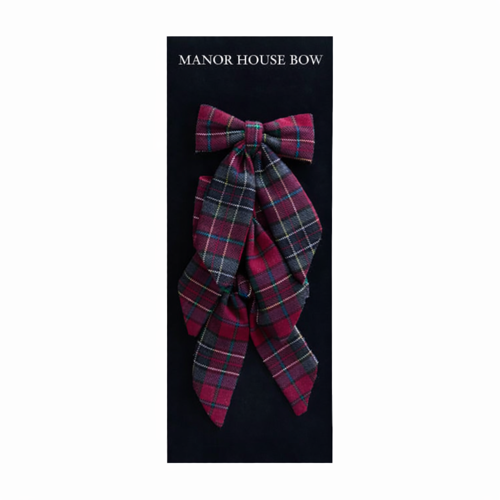 Manor House Red Tartan Mini Bow Clip - Arriving in Store October