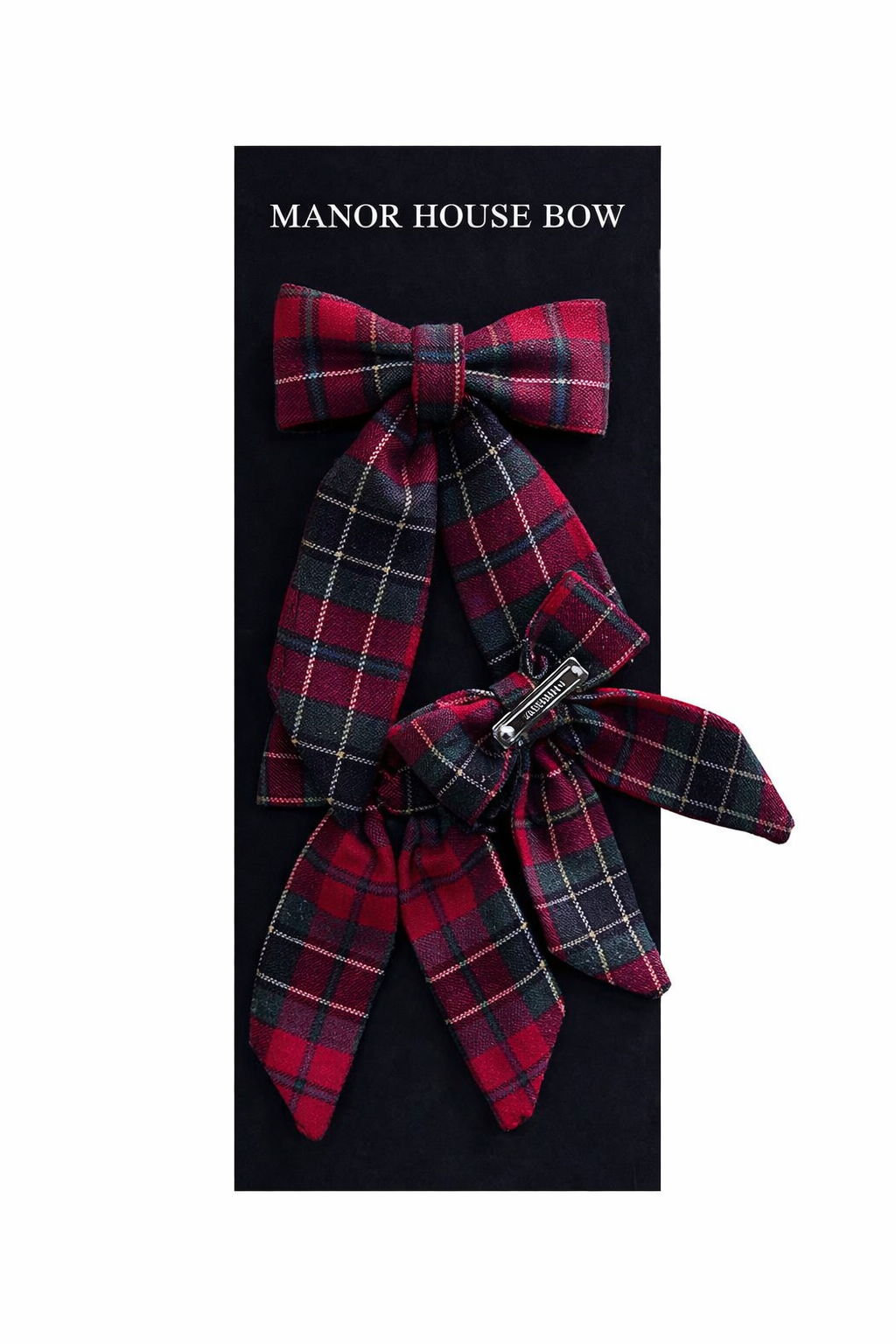Manor House Red Tartan Mini Bow Clip - Arriving in Store October