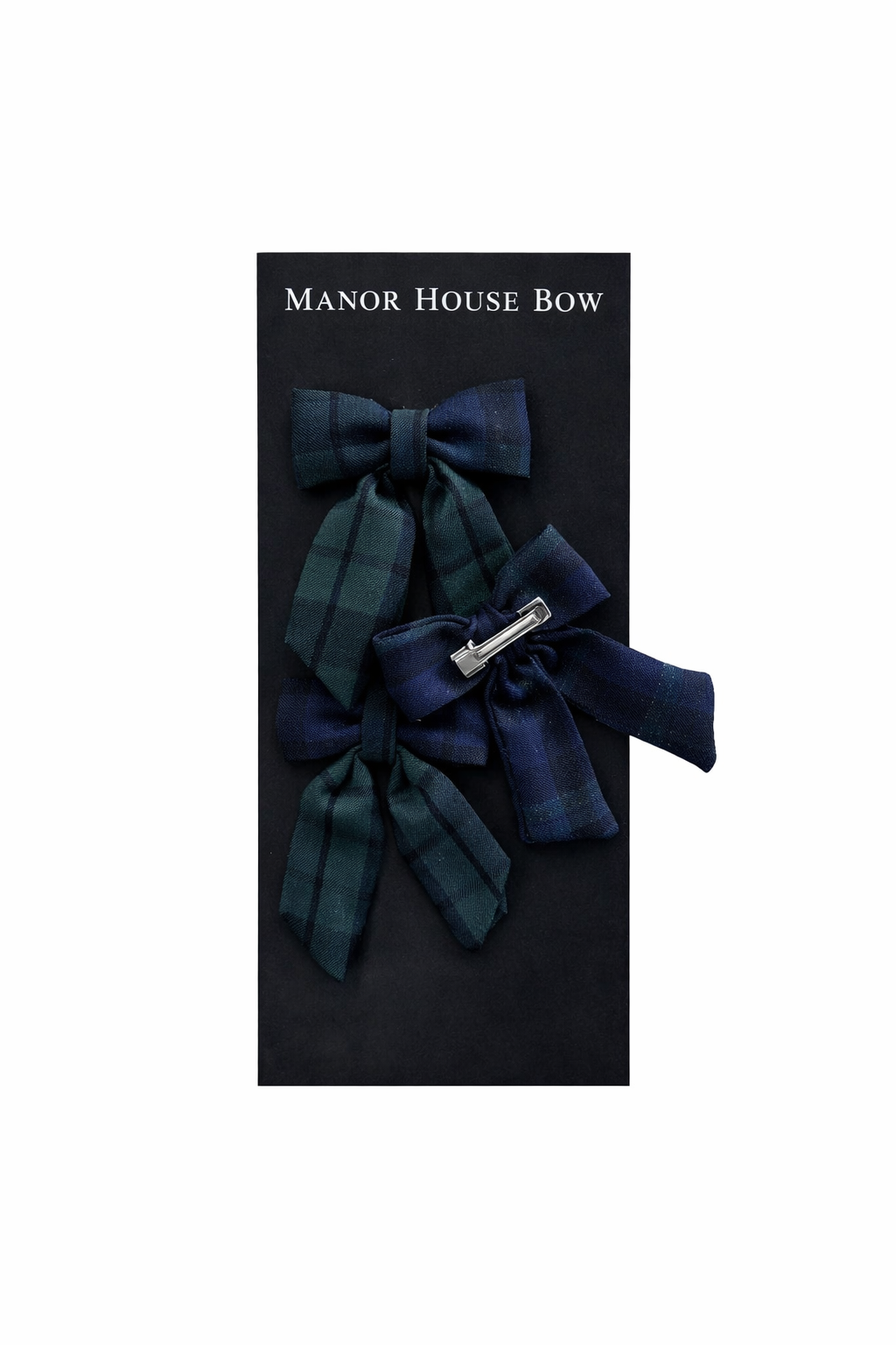 Manor House Green Tartan Mini Bow Clip - Arriving in Store October
