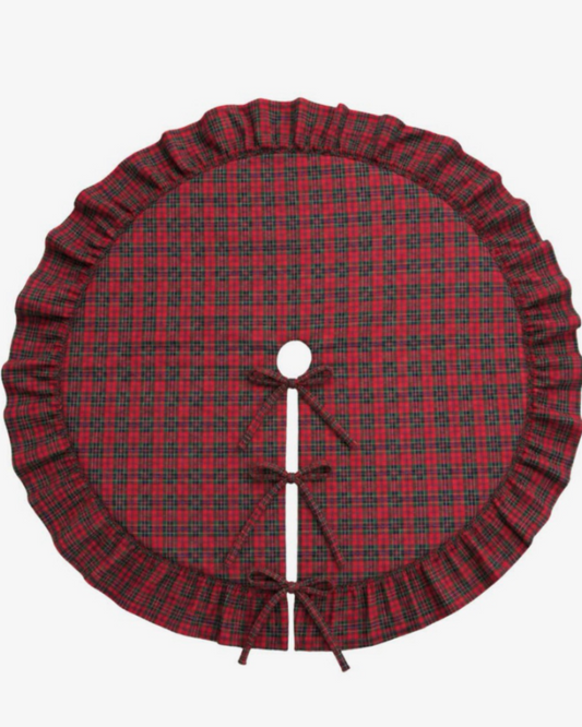 Manor House Red Tartan Tree Skirt - Arriving in Store November