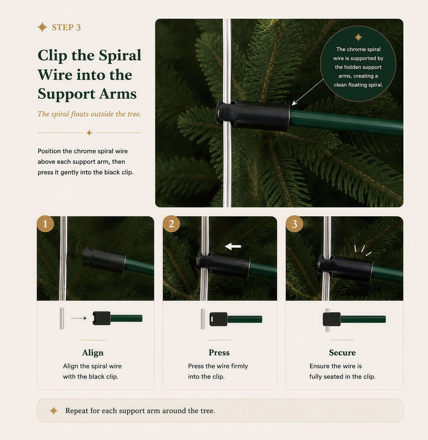 Floating Icicle Spiral Tree Light Set - Arriving in Store October
