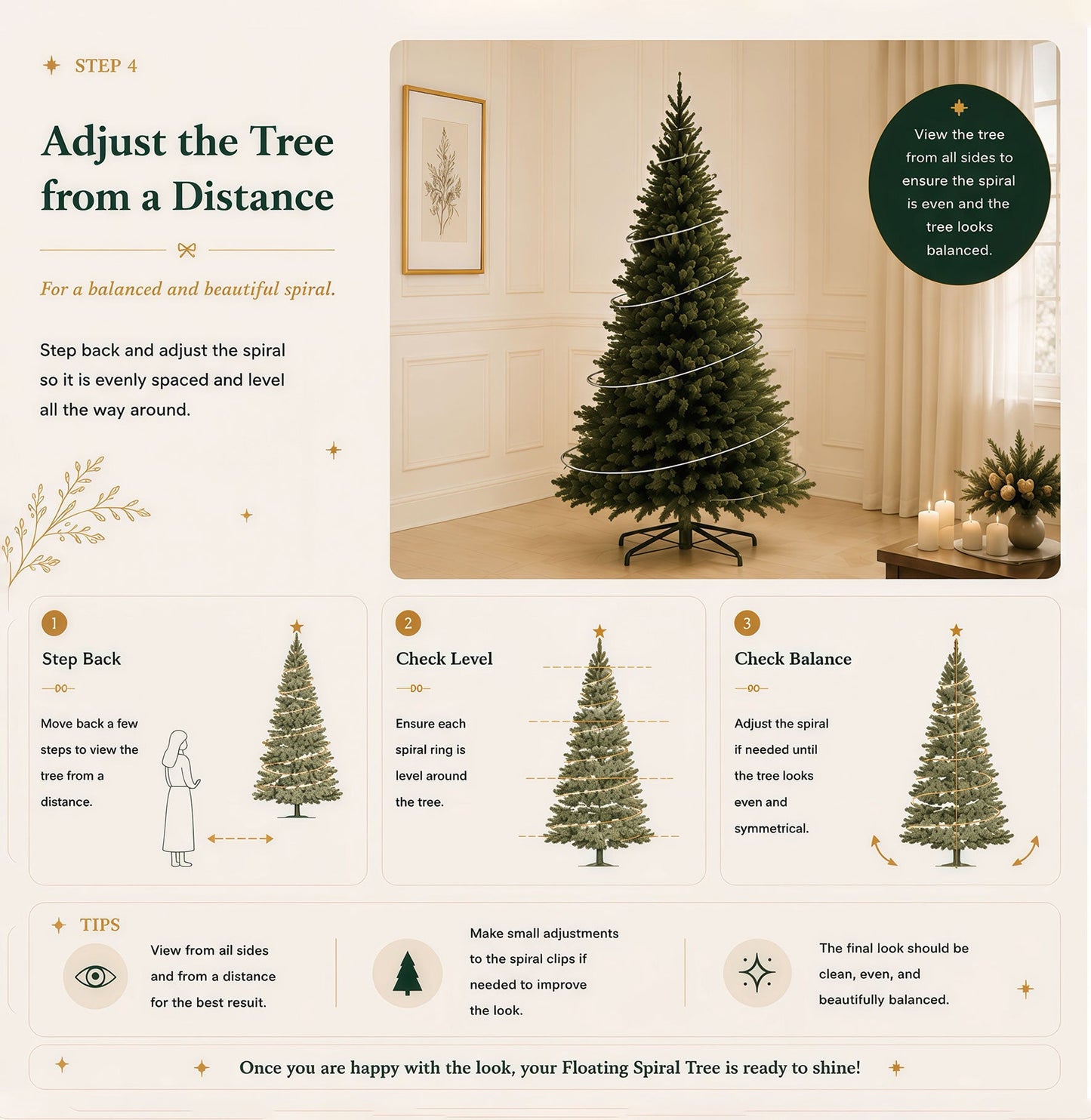 Floating Icicle Spiral Tree Light Set - Arriving in Store October
