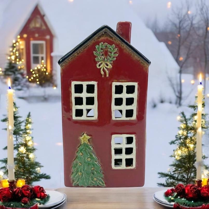 Xmas house Tree & Wreath - Arriving in Store September