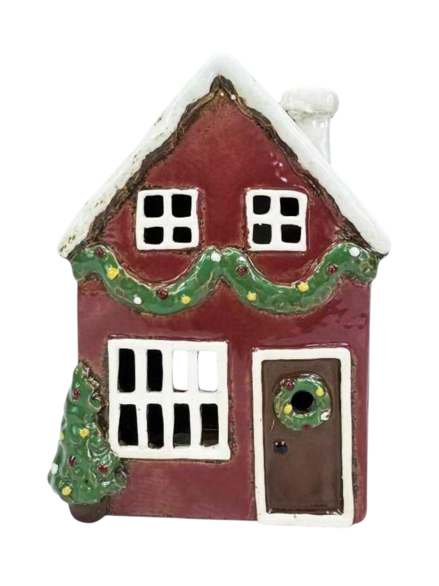 Christmas Cottage with Garland - Arriving in Store September