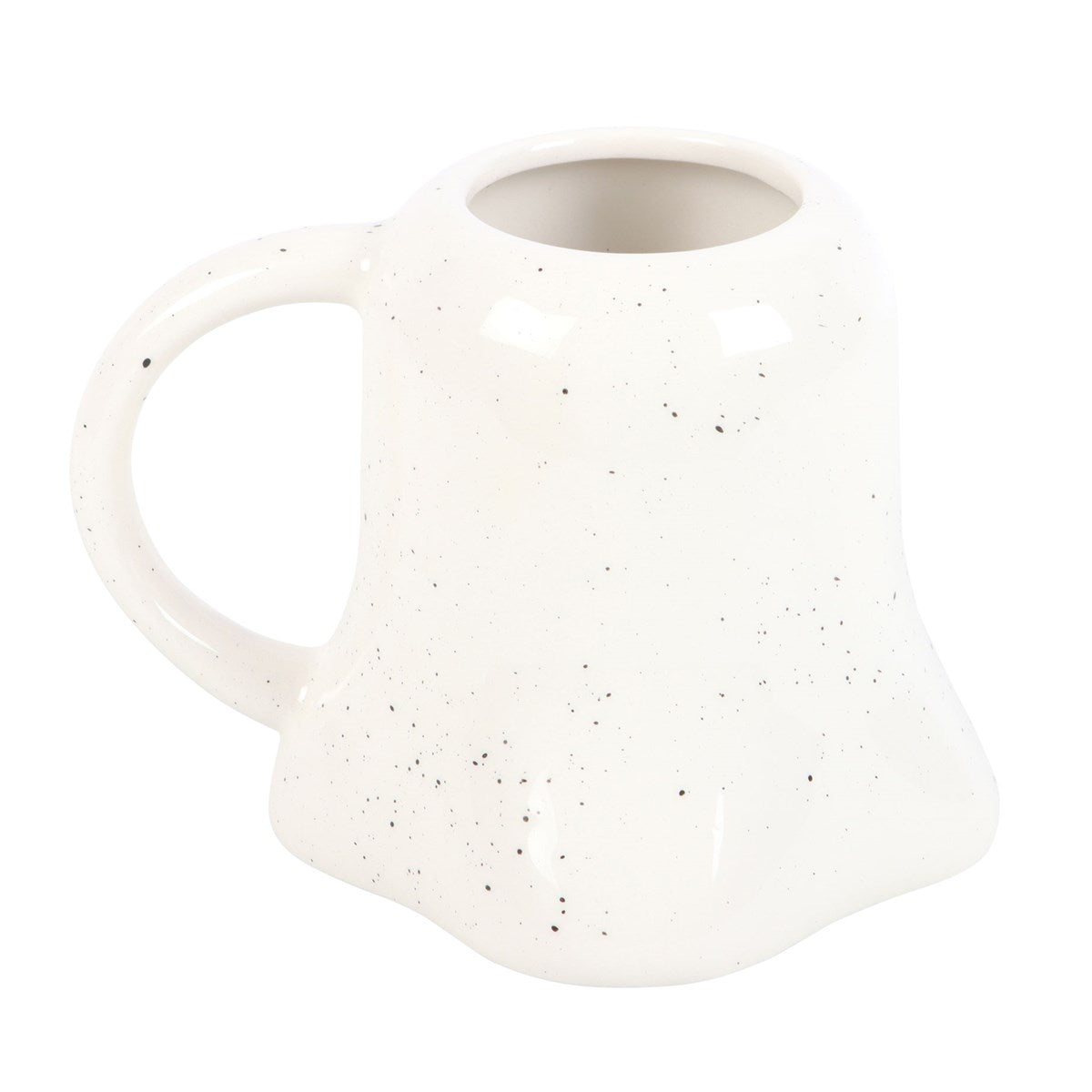 Ghost Shaped Ceramic Mug With Pumpkin