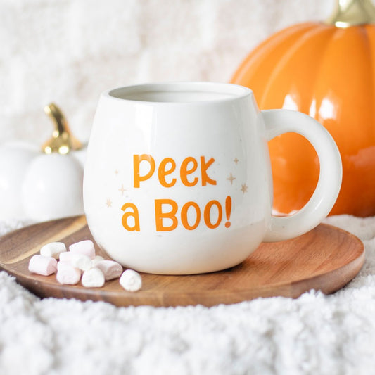 Peekaboo Ghost Shaped Ceramic Rounded Mug