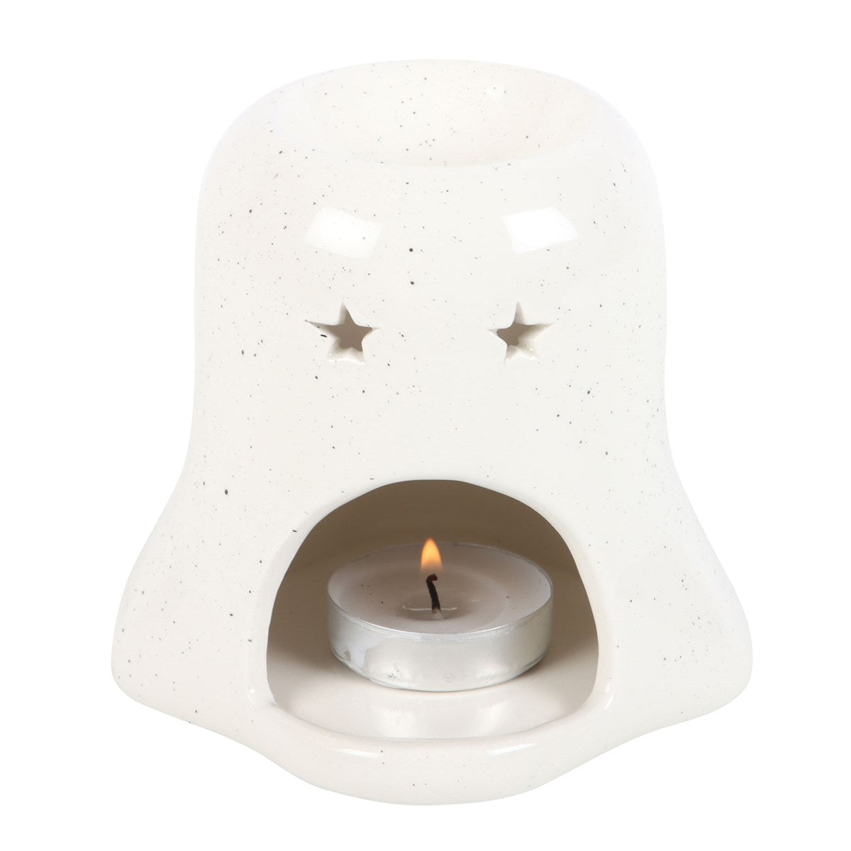 Ghost Shaped Ceramic Oil Burner With Pumpkin