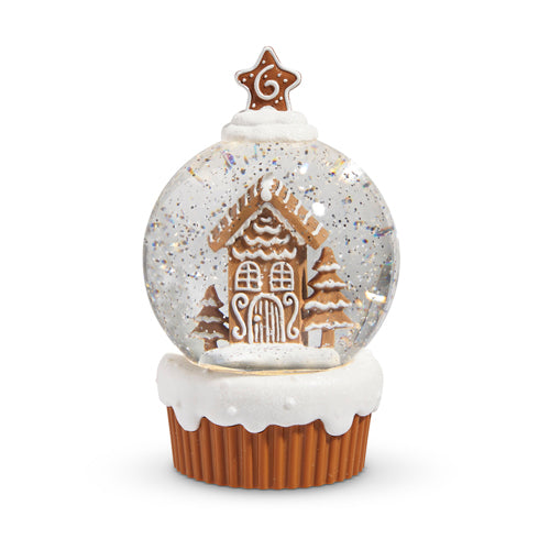 Lighted Gingerbread Village Cupcake with Swirling Glitter 20cm