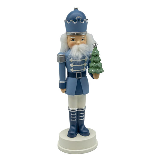 Blue & White Nutcracker 36cm  - October Drop