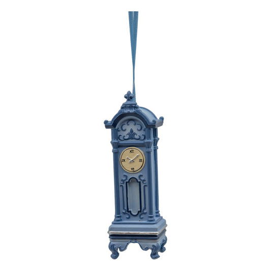 Blue Grandfather Clock Ornament - October Drop