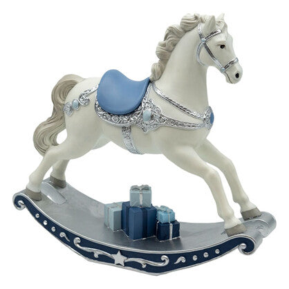 Blue & White Rocking Horse - October Drop