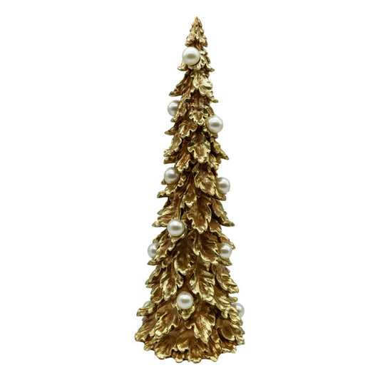 Large Pearl Gold Ruffle Tree - October Drop