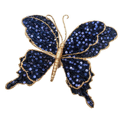 Royal Blue Sequin Butterfly Set of 3 - October Drop