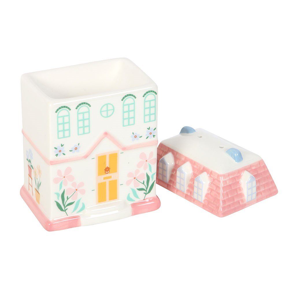 Pastel House Shaped Ceramic Oil Burner