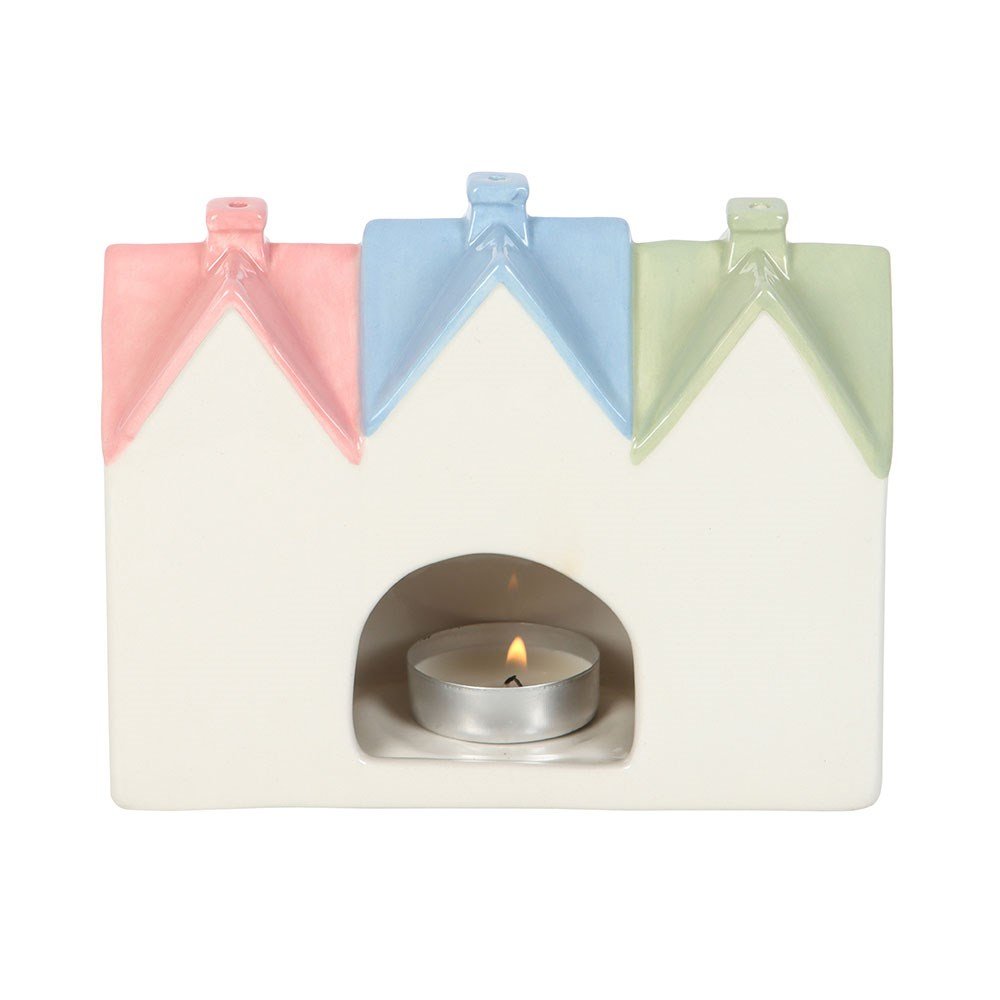 Pastel House Ceramic Incense Cone Burner And Tealight Holder