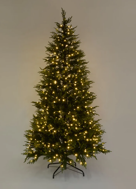 Soft-Touch Light Up Christmas Tree 240cm with 600 LED with Foot Pedal - Arriving in Store October