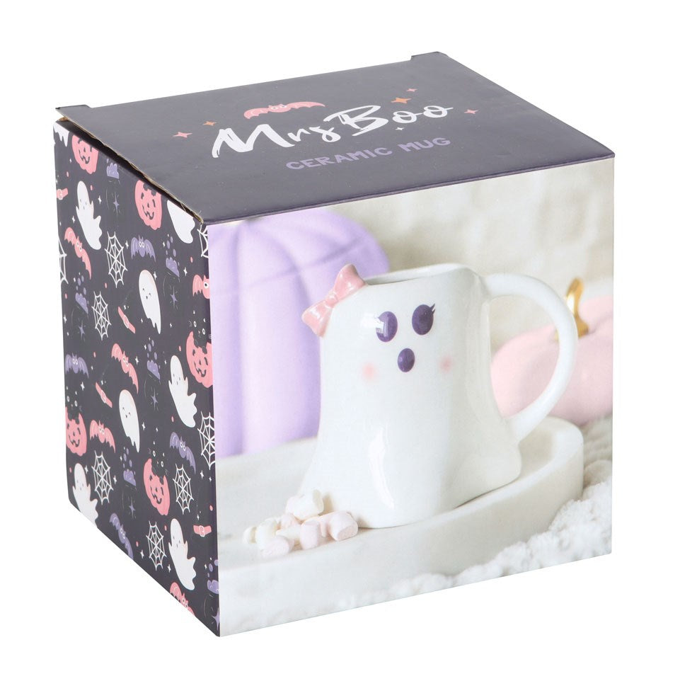 Miss Boo Ceramic Mug With Bow