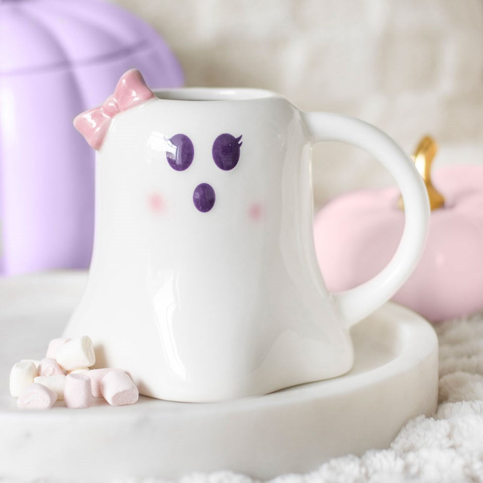 Miss Boo Ceramic Mug With Bow