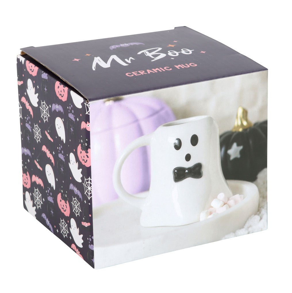 Mr Boo Ceramic Mug With Bow Tie