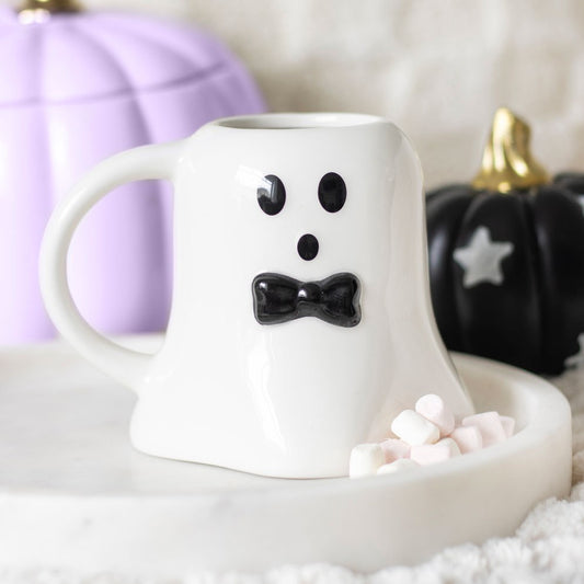 Mr Boo Ceramic Mug With Bow Tie