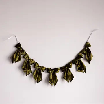 Manor House Velvet Olive Bow Garland - Arriving in Store September/October