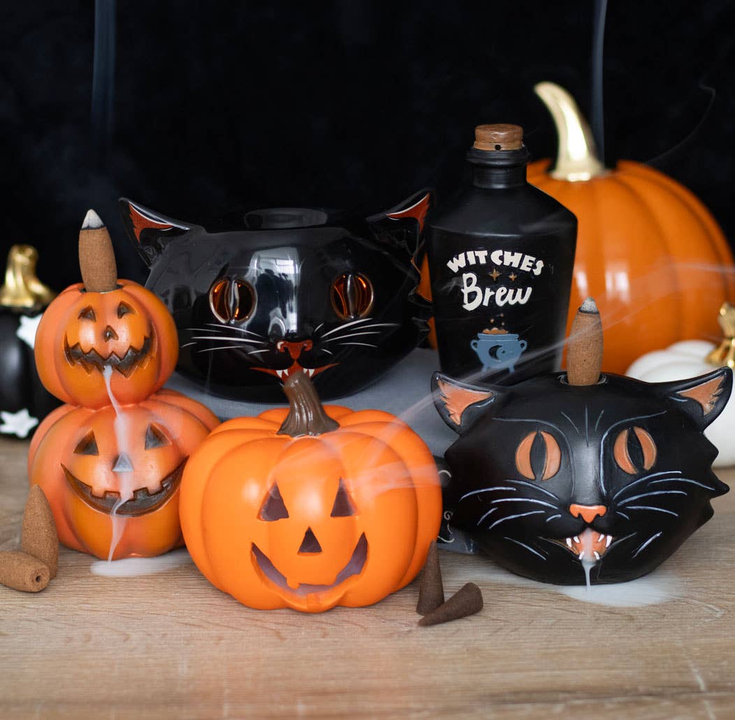 Black Cat Halloween Backflow Incense Burner - September Drop