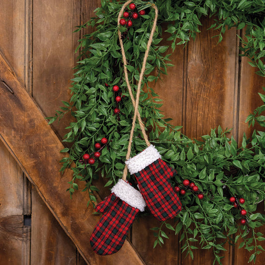 Red & Green Mitten Garland w/Jingle Bell - Early December Drop