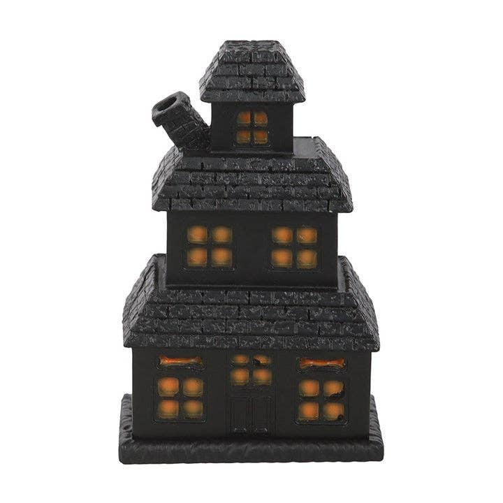 Black Haunted House Halloween Incense Cone Holder - September Drop