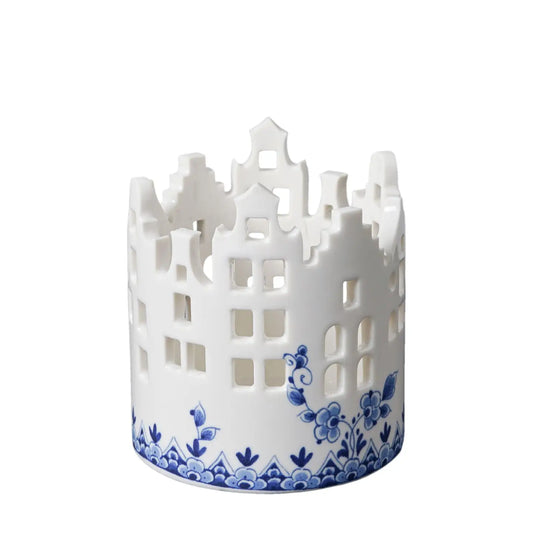 Delft Blue Tealight Holder House 9cm - Medium - September Drop