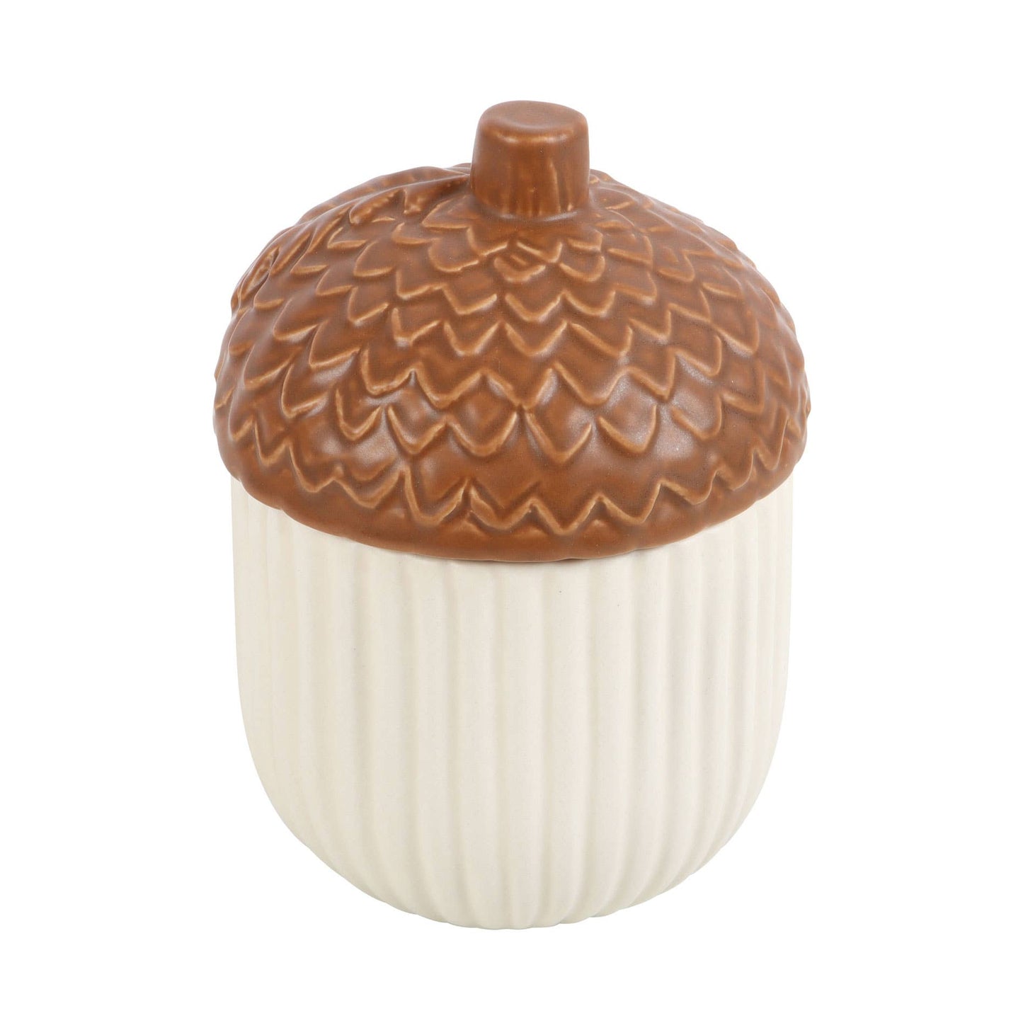 Fall and Autumn Acorn Ceramic Storage Jar