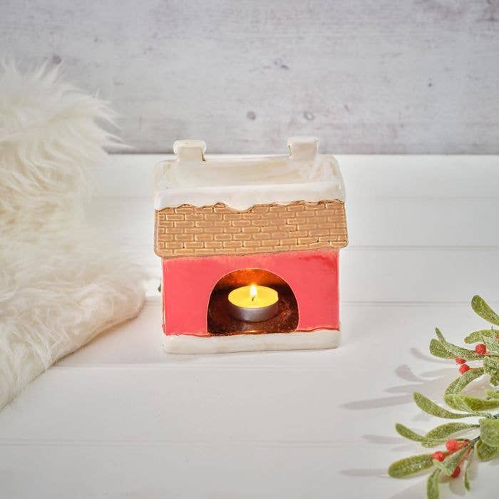 Welsh Holly Cottage Stoneware House Wax Melt Burner - Arriving in Store September