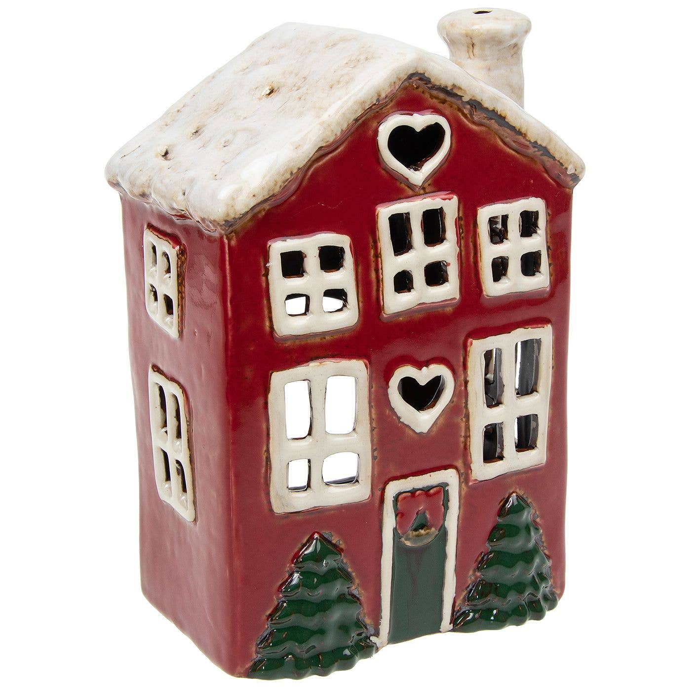 Village Pottery Xmas Heart House Tree - September