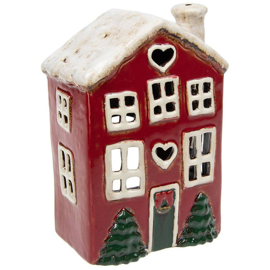 Village Pottery Xmas Heart House Tree - September