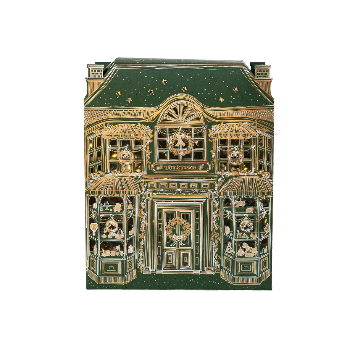 Maren Baxter Limited Edition Green Light-Up Christmas Village Shops Set of 3 - Arriving in Store Mid November