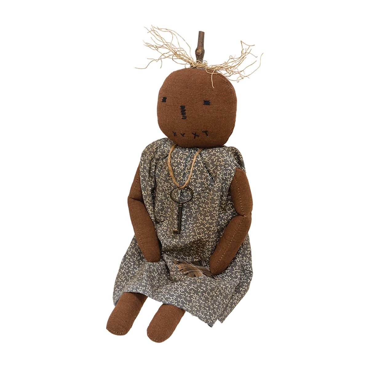 Pumpkin Girl With Antique Key Necklace - Arriving in Store September
