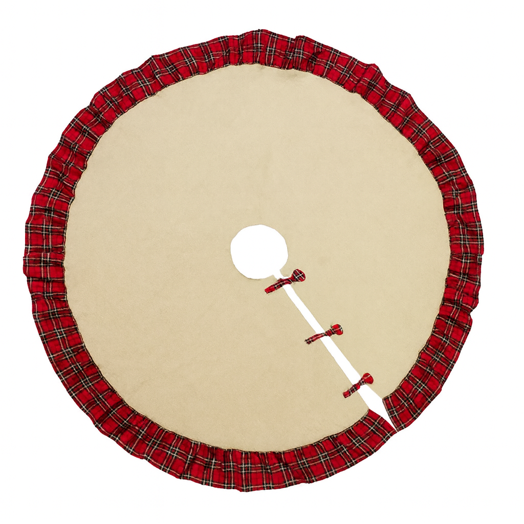Classic Tartan Plaid Dazzle 53" Christmas Tree Skirt - Arriving in Store October