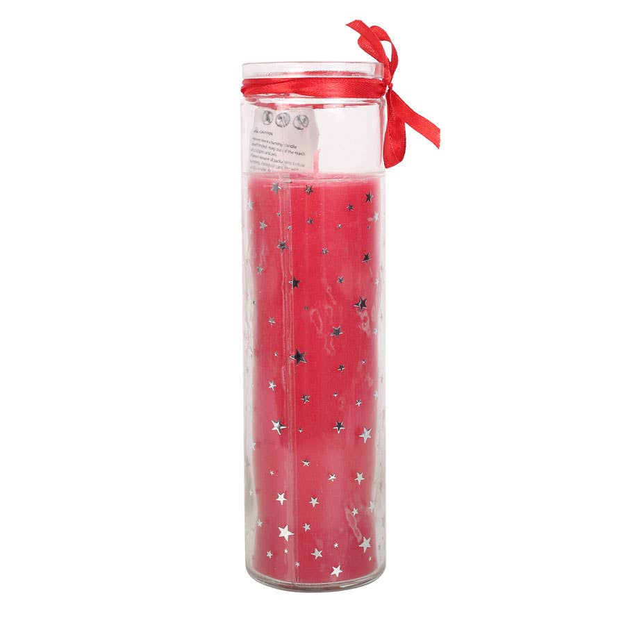 Red Vanilla Christmas Advent Tube Candle