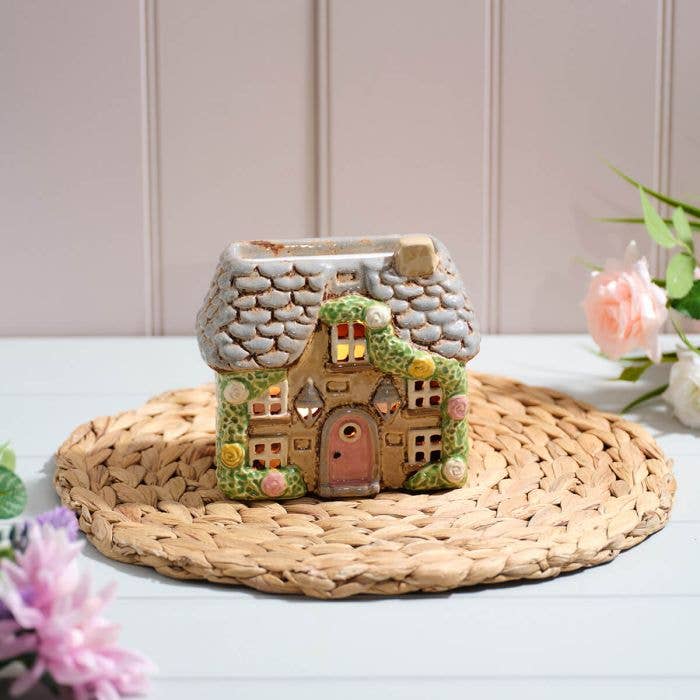 Cottage Garden Embossed Stoneware Wax Melt Burner - Arriving in Store Mid-April