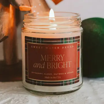 Merry and Bright 9 oz Soy Candle - Arriving in Store October